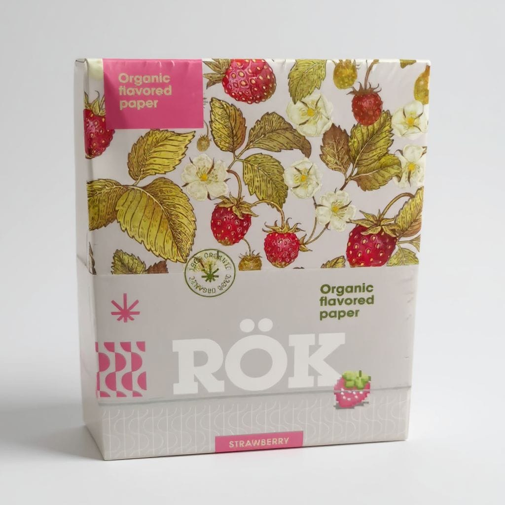 ROK Papel Saborizado STRAWBERRY 1 1/4 (20 unid.)